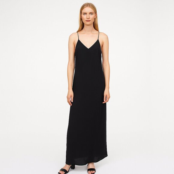 2/$30 Old Navy Halter Strap Shift Maxi Dress Black XS #A0516 TRB3 - Picture 1 of 8